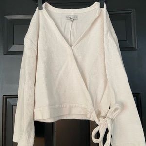 Madewell white wrap top